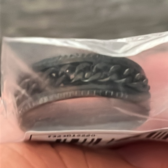 NWT Men's Stainless Steel Chain Spinner Ring - Picture 7 of 9